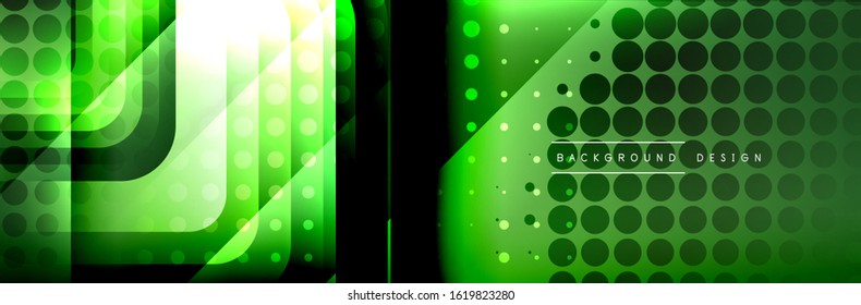 Round squares shapes composition geometric abstract background. Vector Illustration For Wallpaper, Banner, Background, Card, Book, Illustration, landing page, cover, placard, poster, banner, flyer