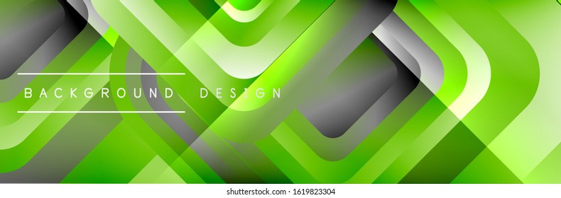Round squares shapes composition geometric abstract background. Vector Illustration For Wallpaper, Banner, Background, Card, Book, Illustration, landing page, cover, placard, poster, banner, flyer