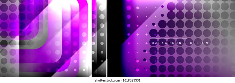 Round squares shapes composition geometric abstract background. Vector Illustration For Wallpaper, Banner, Background, Card, Book, Illustration, landing page, cover, placard, poster, banner, flyer