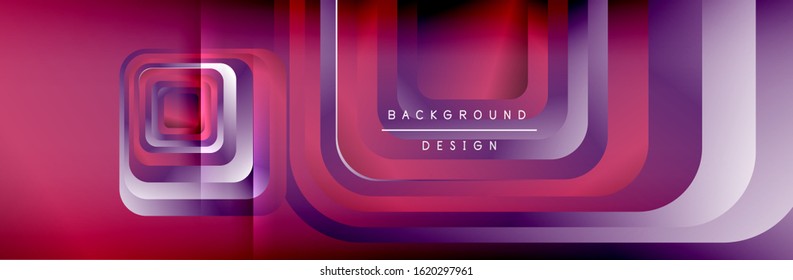Los cuadrados redondeados forman el fondo abstracto geométrico de la composición. Ilustración vectorial para papel tapiz, cartel, fondo, tarjeta, libro, ilustración, página de inicio, portada, cartel, cartel, pancarta, volante