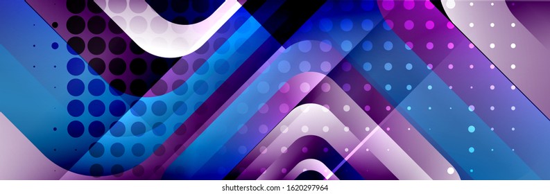 Round squares shapes composition geometric abstract background. Vector Illustration For Wallpaper, Banner, Background, Card, Book, Illustration, landing page, cover, placard, poster, banner, flyer