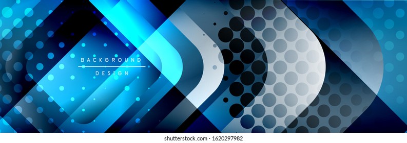 Round squares shapes composition geometric abstract background. Vector Illustration For Wallpaper, Banner, Background, Card, Book, Illustration, landing page, cover, placard, poster, banner, flyer