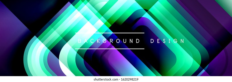 Round squares shapes composition geometric abstract background. Vector Illustration For Wallpaper, Banner, Background, Card, Book, Illustration, landing page, cover, placard, poster, banner, flyer