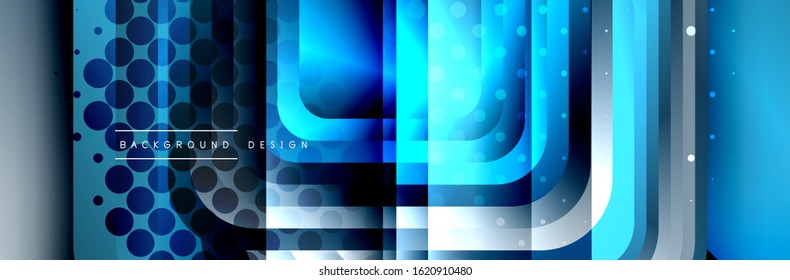 Los cuadrados redondeados forman el fondo abstracto geométrico de la composición. Ilustración vectorial para papel tapiz, cartel, fondo, tarjeta, libro, ilustración, página de inicio, portada, cartel, cartel, pancarta, volante