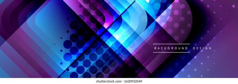 Round squares shapes composition geometric abstract background. Vector Illustration For Wallpaper, Banner, Background, Card, Book, Illustration, landing page, cover, placard, poster, banner, flyer