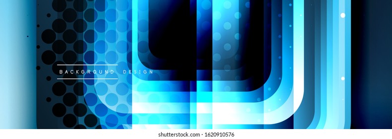 Round squares shapes composition geometric abstract background. Vector Illustration For Wallpaper, Banner, Background, Card, Book, Illustration, landing page, cover, placard, poster, banner, flyer