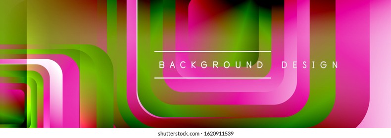 Round squares shapes composition geometric abstract background. Vector Illustration For Wallpaper, Banner, Background, Card, Book, Illustration, landing page, cover, placard, poster, banner, flyer