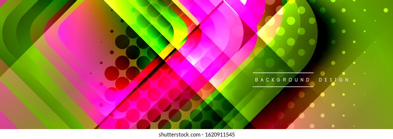 Round squares shapes composition geometric abstract background. Vector Illustration For Wallpaper, Banner, Background, Card, Book, Illustration, landing page, cover, placard, poster, banner, flyer