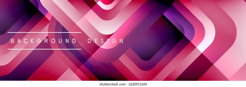 Round squares shapes composition geometric abstract background. Vector Illustration For Wallpaper, Banner, Background, Card, Book, Illustration, landing page, cover, placard, poster, banner, flyer