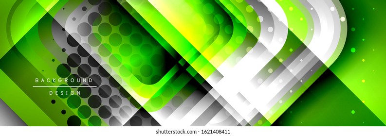 Round squares shapes composition geometric abstract background. Vector Illustration For Wallpaper, Banner, Background, Card, Book, Illustration, landing page, cover, placard, poster, banner, flyer