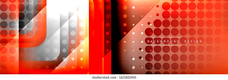 Round squares shapes composition geometric abstract background. Vector Illustration For Wallpaper, Banner, Background, Card, Book, Illustration, landing page, cover, placard, poster, banner, flyer