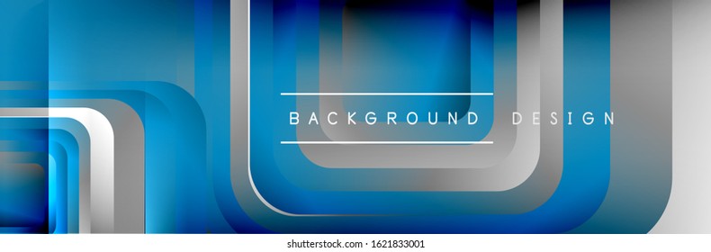 Round squares shapes composition geometric abstract background. Vector Illustration For Wallpaper, Banner, Background, Card, Book, Illustration, landing page, cover, placard, poster, banner, flyer