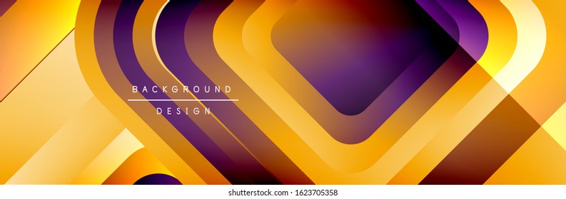 Round squares shapes composition geometric abstract background. Vector Illustration For Wallpaper, Banner, Background, Card, Book, Illustration, landing page, cover, placard, poster, banner, flyer