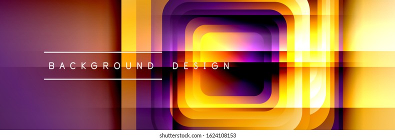 Los cuadrados redondeados forman el fondo abstracto geométrico de la composición. Ilustración vectorial para papel tapiz, cartel, fondo, tarjeta, libro, ilustración, página de inicio, portada, cartel, cartel, pancarta, volante