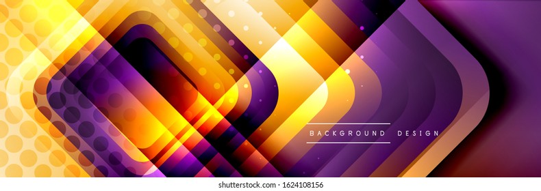 Round squares shapes composition geometric abstract background. Vector Illustration For Wallpaper, Banner, Background, Card, Book, Illustration, landing page, cover, placard, poster, banner, flyer