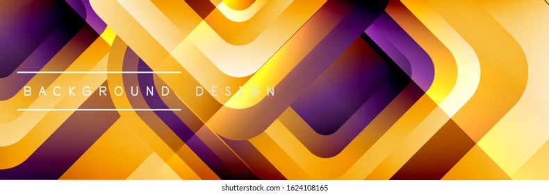 Round squares shapes composition geometric abstract background. Vector Illustration For Wallpaper, Banner, Background, Card, Book, Illustration, landing page, cover, placard, poster, banner, flyer