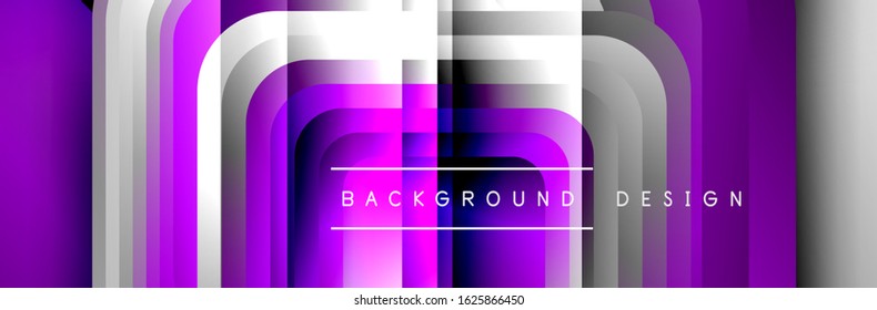 Runde Quadrate formen die Zusammensetzung geometrisch abstrakter Hintergrund. Vektorgrafik für Bildschirmhintergründe, Banner, Hintergrund, Karte, Buch, Illustration, Landungsseite, Abdeckung, Plakat, Plakat, Banner, Flyer