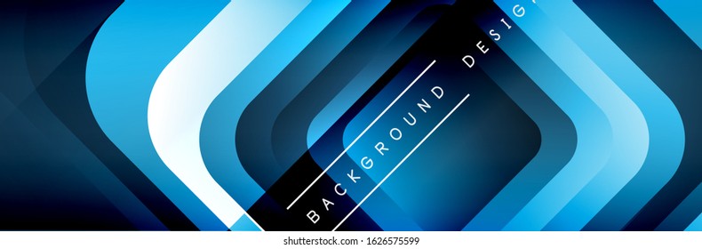 Round squares shapes composition geometric abstract background. Vector Illustration 