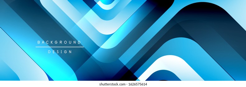 Round squares shapes composition geometric abstract background. Vector Illustration  