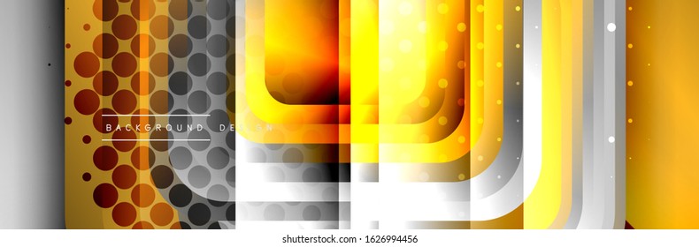 Los cuadrados redondeados forman el fondo abstracto geométrico de la composición. Ilustración vectorial 