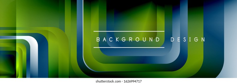 Los cuadrados redondeados forman el fondo abstracto geométrico de la composición. Ilustración vectorial 