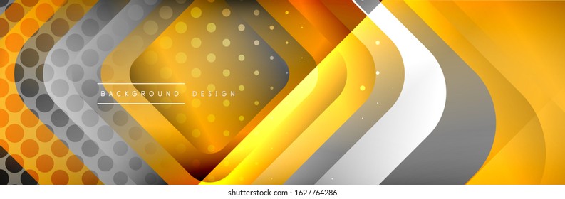 Round squares shapes composition geometric abstract background. Vector Illustration For Wallpaper, Banner, Background, Card, Book, Illustration, landing page, cover, placard, poster, banner, flyer