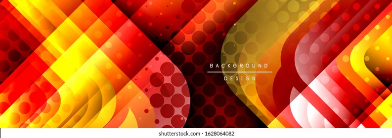 Round squares shapes composition geometric abstract background. Vector Illustration For Wallpaper, Banner, Background, Card, Book, Illustration, landing page, cover, placard, poster, banner, flyer