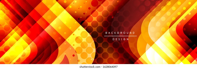 Round squares shapes composition geometric abstract background. Vector Illustration For Wallpaper, Banner, Background, Card, Book, Illustration, landing page, cover, placard, poster, banner, flyer