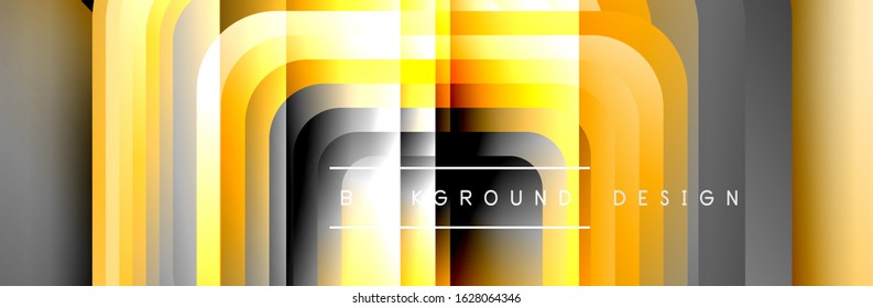 Los cuadrados redondeados forman el fondo abstracto geométrico de la composición. Ilustración vectorial para papel tapiz, cartel, fondo, tarjeta, libro, ilustración, página de inicio, portada, cartel, cartel, pancarta, volante