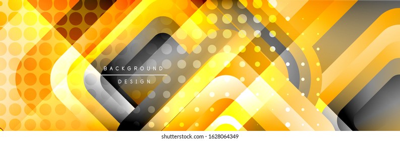 Round squares shapes composition geometric abstract background. Vector Illustration For Wallpaper, Banner, Background, Card, Book, Illustration, landing page, cover, placard, poster, banner, flyer