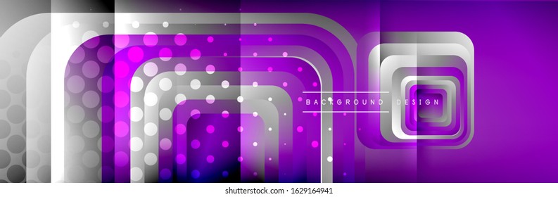 Los cuadrados redondeados forman el fondo abstracto geométrico de la composición. Ilustración vectorial para papel tapiz, cartel, fondo, tarjeta, libro, ilustración, página de inicio, portada, cartel, cartel, pancarta, volante