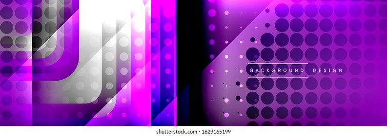 Round squares shapes composition geometric abstract background. Vector Illustration For Wallpaper, Banner, Background, Card, Book, Illustration, landing page, cover, placard, poster, banner, flyer