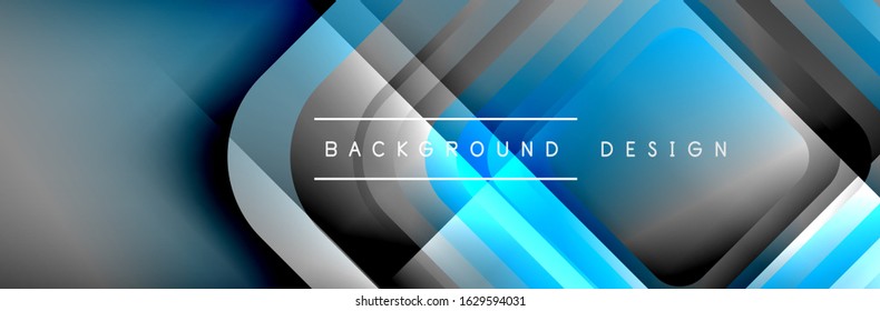 Round squares shapes composition geometric abstract background. Vector Illustration For Wallpaper, Banner, Background, Card, Book, Illustration, landing page, cover, placard, poster, banner, flyer