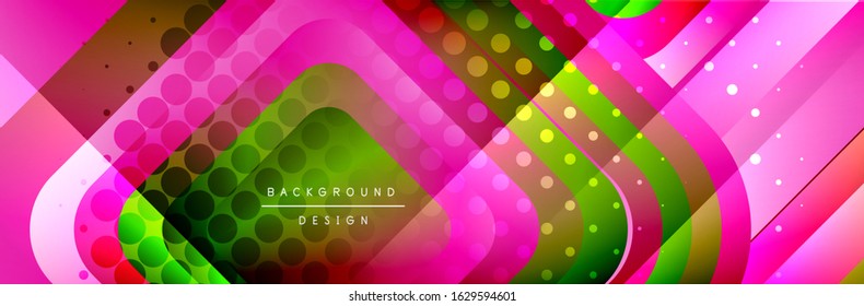 Round squares shapes composition geometric abstract background. Vector Illustration For Wallpaper, Banner, Background, Card, Book, Illustration, landing page, cover, placard, poster, banner, flyer