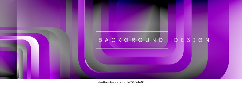 Round squares shapes composition geometric abstract background. Vector Illustration For Wallpaper, Banner, Background, Card, Book, Illustration, landing page, cover, placard, poster, banner, flyer