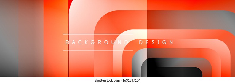 Round squares shapes composition geometric abstract background. Vector Illustration For Wallpaper, Banner, Background, Card, Book, Illustration, landing page, cover, placard, poster, banner, flyer