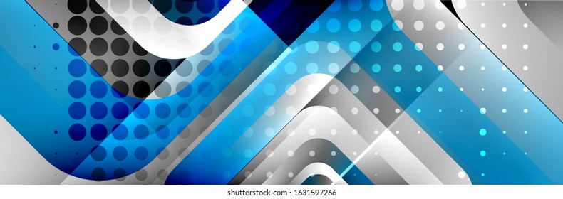 Round squares shapes composition geometric abstract background. Vector Illustration For Wallpaper, Banner, Background, Card, Book, Illustration, landing page, cover, placard, poster, banner, flyer