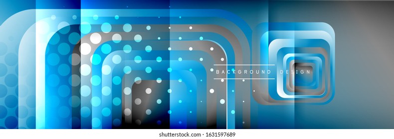 Round squares shapes composition geometric abstract background. Vector Illustration For Wallpaper, Banner, Background, Card, Book, Illustration, landing page, cover, placard, poster, banner, flyer