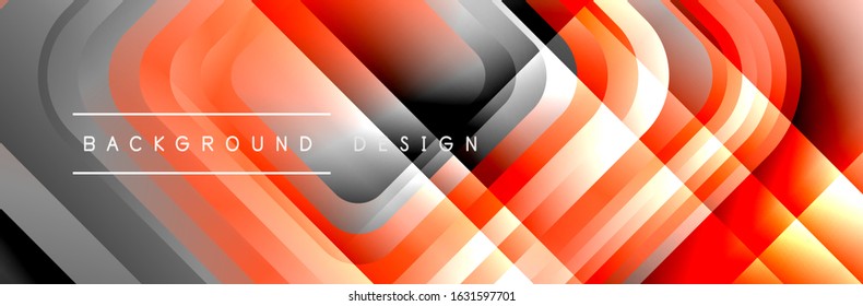 Round squares shapes composition geometric abstract background. Vector Illustration For Wallpaper, Banner, Background, Card, Book, Illustration, landing page, cover, placard, poster, banner, flyer
