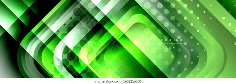 Round squares shapes composition geometric abstract background. Vector Illustration For Wallpaper, Banner, Background, Card, Book, Illustration, landing page, cover, placard, poster, banner, flyer