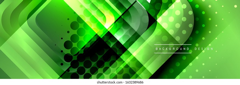 Round squares shapes composition geometric abstract background. Vector Illustration For Wallpaper, Banner, Background, Card, Book, Illustration, landing page, cover, placard, poster, banner, flyer