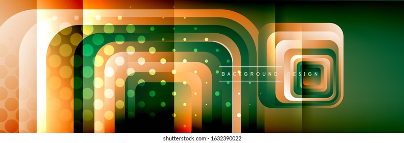 Los cuadrados redondeados forman el fondo abstracto geométrico de la composición. Ilustración vectorial para papel tapiz, cartel, fondo, tarjeta, libro, ilustración, página de inicio, portada, cartel, cartel, pancarta, volante