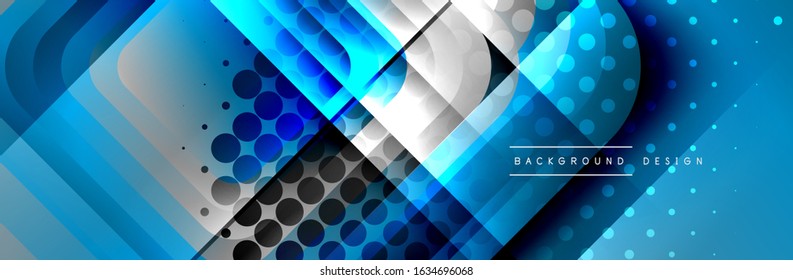Round squares shapes composition geometric abstract background. Vector Illustration For Wallpaper, Banner, Background, Card, Book, Illustration, landing page, cover, placard, poster, banner, flyer