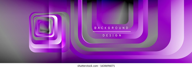 Los cuadrados redondeados forman el fondo abstracto geométrico de la composición. Ilustración vectorial para papel tapiz, cartel, fondo, tarjeta, libro, ilustración, página de inicio, portada, cartel, cartel, pancarta, volante
