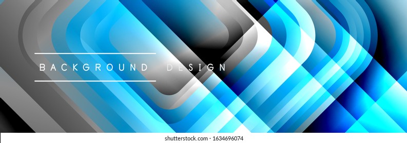 Los cuadrados redondeados forman el fondo abstracto geométrico de la composición. Ilustración vectorial para papel tapiz, cartel, fondo, tarjeta, libro, ilustración, página de inicio, portada, cartel, cartel, pancarta, volante