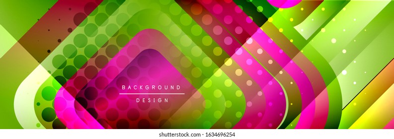 Round squares shapes composition geometric abstract background. Vector Illustration For Wallpaper, Banner, Background, Card, Book, Illustration, landing page, cover, placard, poster, banner, flyer