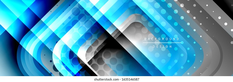 Round squares shapes composition geometric abstract background. Vector Illustration For Wallpaper, Banner, Background, Card, Book, Illustration, landing page, cover, placard, poster, banner, flyer
