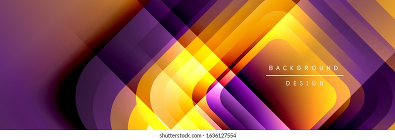 Los cuadrados redondeados forman el fondo abstracto geométrico de la composición. Ilustración vectorial para papel tapiz, cartel, fondo, tarjeta, libro, ilustración, página de inicio, portada, cartel, cartel, pancarta, volante