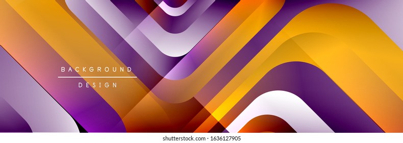 Round squares shapes composition geometric abstract background. Vector Illustration For Wallpaper, Banner, Background, Card, Book, Illustration, landing page, cover, placard, poster, banner, flyer