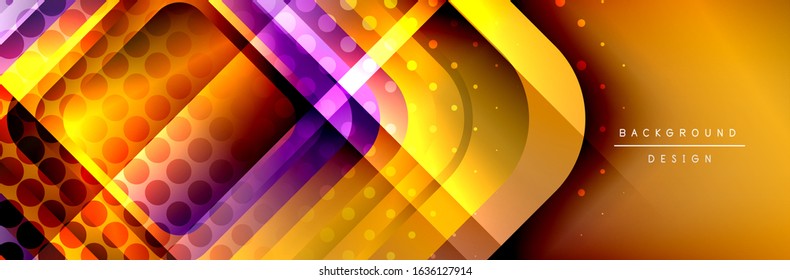 Round squares shapes composition geometric abstract background. Vector Illustration For Wallpaper, Banner, Background, Card, Book, Illustration, landing page, cover, placard, poster, banner, flyer